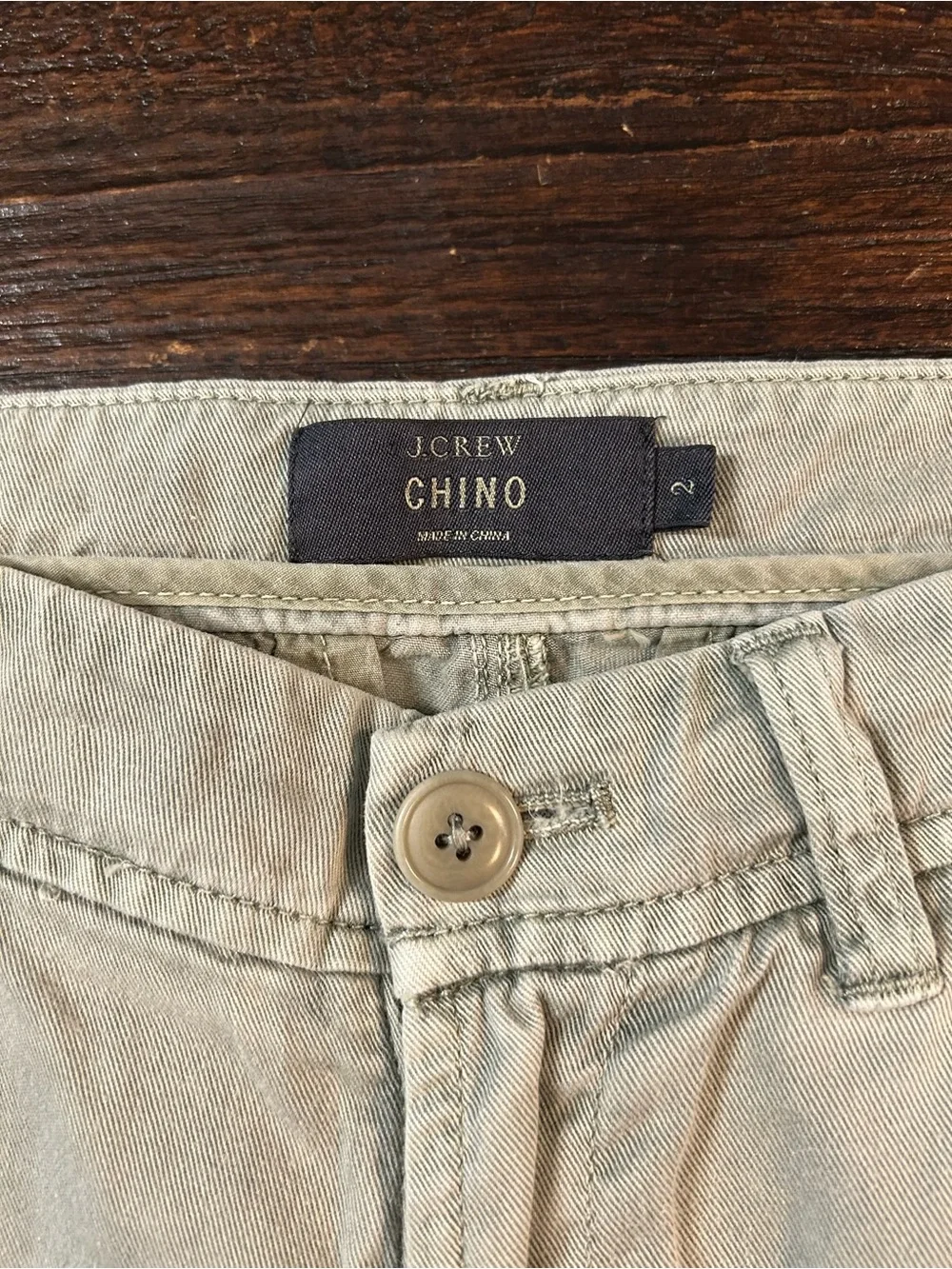 J.Crew Vintage Women's Chino Pants Size 2 Light Green Sage Straight Leg